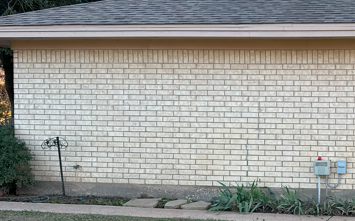 Pressure Washing Eliminated Organic Growth from this Beautiful Brick Home outside of Waco, TX. 